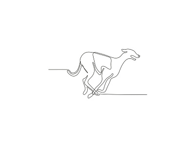 Greyhound Racing Continuous Line canine continuous line dog dog racing greyhound hound dog racing sport track racing