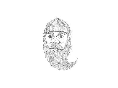 Paul Bunyan Lumberjack Doodle Art american doodle folklore giant legend logger lumberjack paul bunyan woodsman