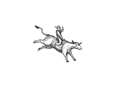Bull Riding Rodeo Cowboy Drawing animal bovine bucking bull bull rider cow cowboy drawing ride rider riding rodeo