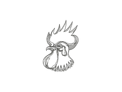 Junglefowl Head Doodle Art