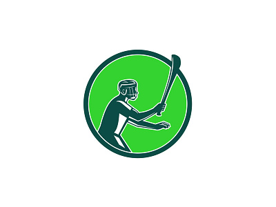 Hurling Player Icon Retro