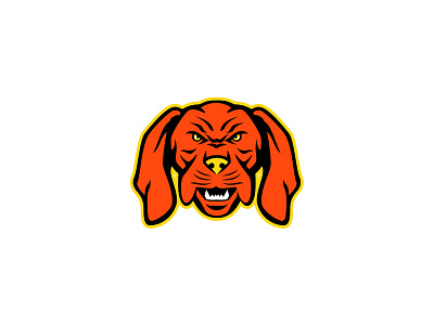 Hungarian Vizsla Dog Mascot Angry