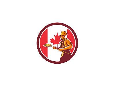 Canadian Pizza Baker Canada Flag Icon