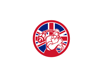 British Cable Installer Union Jack Flag Icon