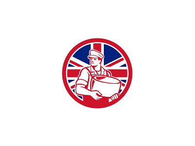 British Artisan Cheese Maker Union Jack Flag Icon artisan british caseiculture cheese maker cheesemaker cheesemaking icon parmesan cheese