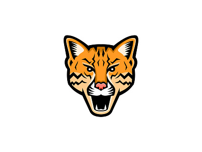 Ocelot Head Front Mascot