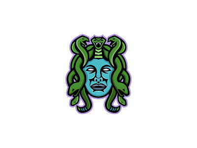 Medusa Greek God Mascot god gorgon greek greek mythology hair mascot medusa monster myth snake titans venomous snake