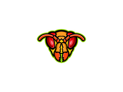 Hornet Head Mascot european hornet eusocial wasp head hornet icon insect mascot pest provespa retro wasp yellowjacket