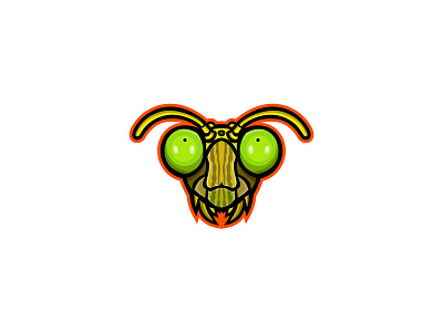 Praying Mantis Mascot head icon insect mantids mantis mantodea mascot praying mantis retro sign symbol