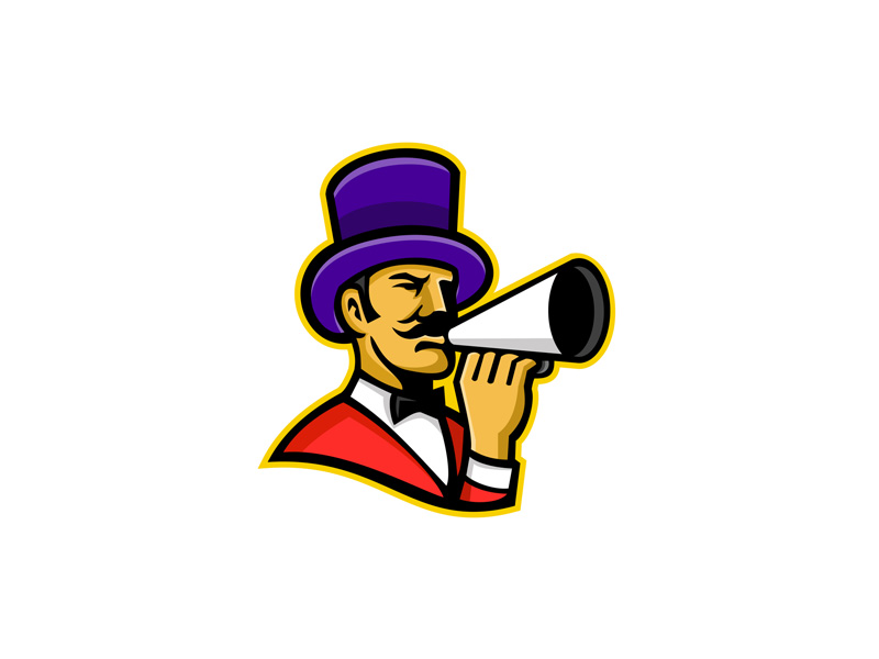 circus ringmaster hat clipart outline