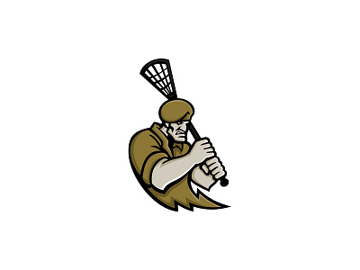 Commando Lacrosse Mascot army commando elite light infantry green beret lacrosse lacrosse stick mascot military special forces soldier