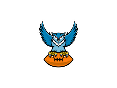 Great Horned Owl American Football Mascot