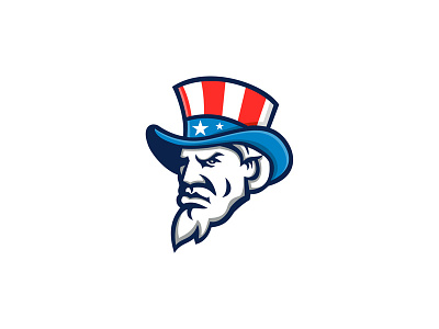 Uncle Sam Wearing USA Top Hat Mascot