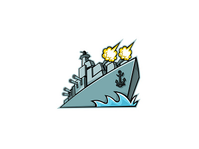 American Destroyer Warship Mascot american destroyer battleship mascot navy navy ship united states warship world war ii destroyer