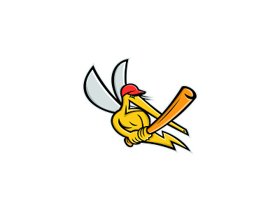 Mosquito Baseball Mascot baseball baseball bat baseball player batting mascot mosquito yellow fever mosquito