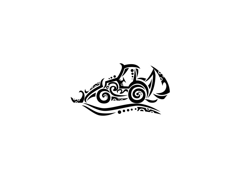 Backhoe Tribal Tattoo by Aloysius Patrimonio on Dribbble