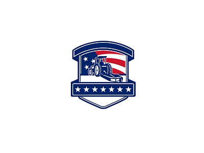 Brush Hogging Services USA Flag Badge