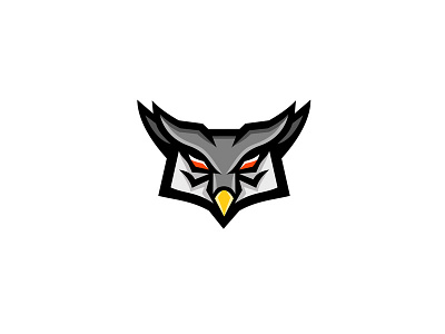 Angry Horned Owl Head Front Mascot