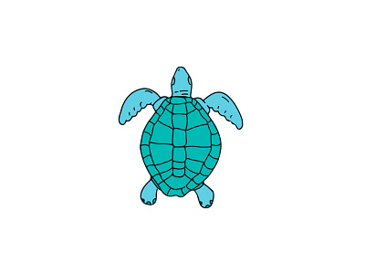Sea Turtle Swimming Drawing