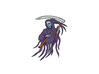 Grim Reaper Drawing bones dead death doodle drawing evil fear grim reaper halloween reaper scythe skeleton skull