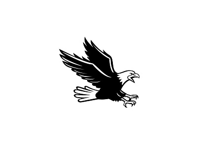 Screaming Eagle Side Retro american eagle bald eagle bird eagle icon mascot raptor retro screaming swoop swooping talons