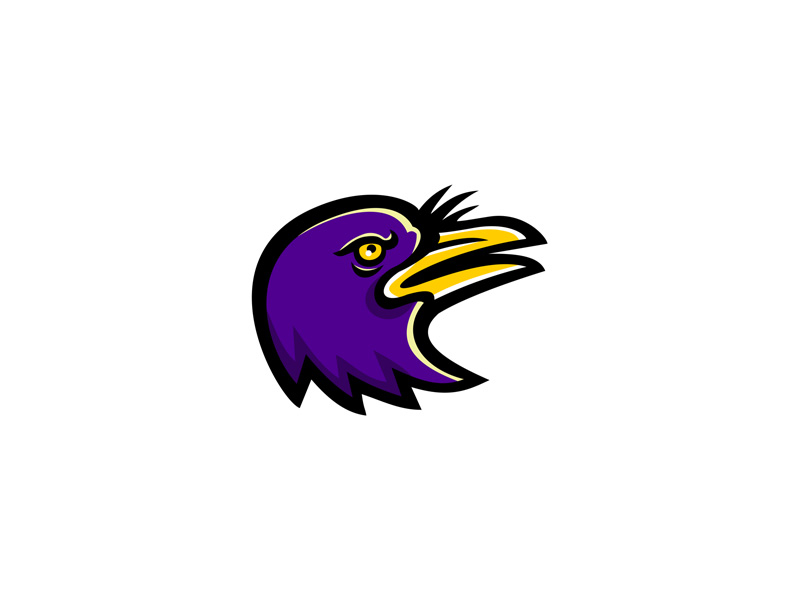 American Crow Head Mascot by Aloysius Patrimonio on Dribbble