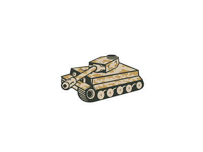 World War Two Panzer Tank Retro