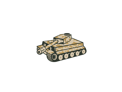 World War Two Panzer Tank Retro