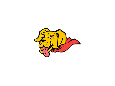 Super Yellow Labrador Retriever Wearing Cape Mascot