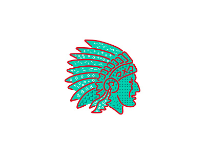 Native American Headdress Memphis Style 1980s design brave feathered headdress feathers headdress indian memphis design memphis style native american nobility warrior
