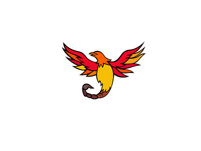 Phoenix Bird With Scorpion Tail Mascot
