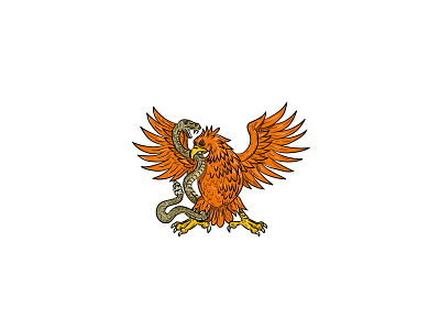 mexican flag eagle drawing