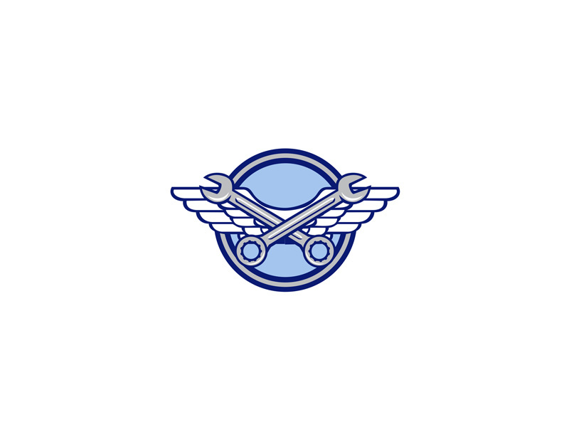 Crossed Spanner Air Force Wings Icon crossed spanner noncommissioned officer ground crew air force mechanic military pilot soldier army air force wings wing army wings aviator wrench crew chief aircraft mechanic crossed spanner retro icon
