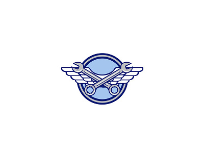 Crossed Spanner Air Force Wings Icon