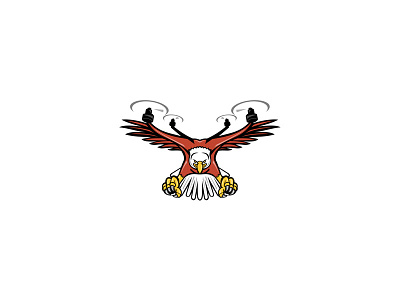 Half Eagle Half Drone Swooping Mascot american eagle attacking bald eagle bird drone eagle half drone half eagle icon mascot propellers quadcopter quadcopter drone rotor rotorcraft sea eagle swoop swooping talons unmanned aerial vehicle