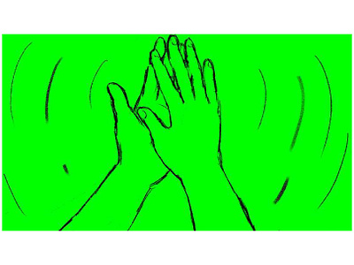 High Five Hand Gesture Drawing 2D Animation