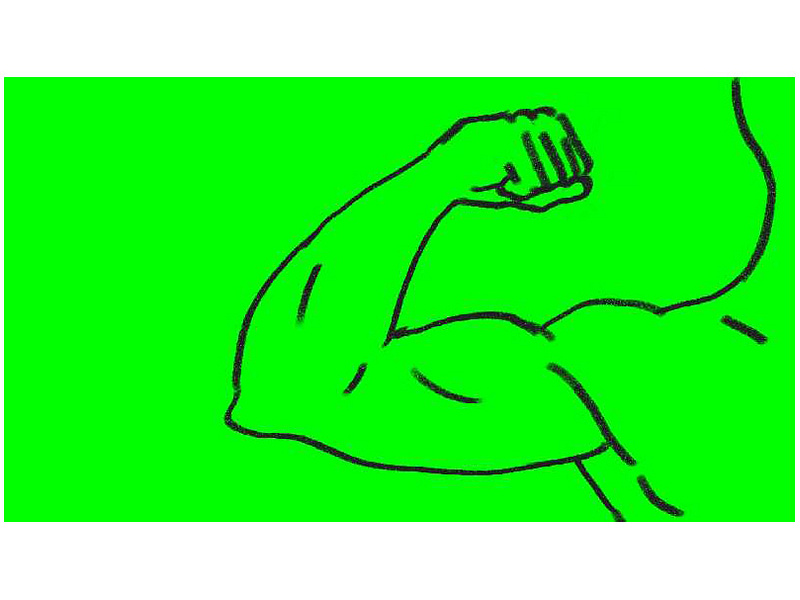 Arm Flexing Muscle Drawing 2D Animation by Aloysius Patrimonio on Dribbble