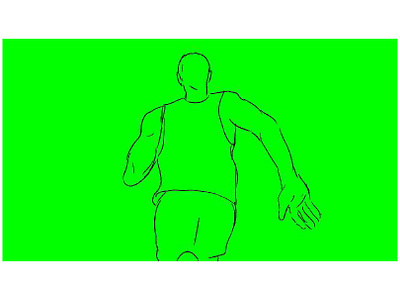 Marathon Runner Running Rear Drawing 2D Animation 2d animation animation back gait jog jogging locomotion long distance race male man marathon race rear road race run runner running sport sportsman sprint