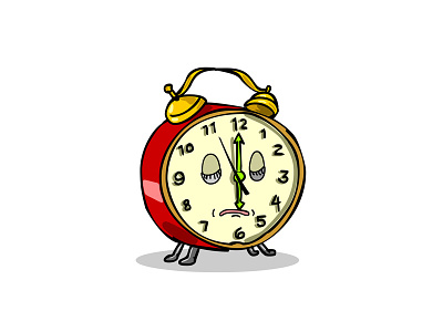 Vintage Alarm Clock Sleeping Cartoon by Aloysius Patrimonio on Dribbble