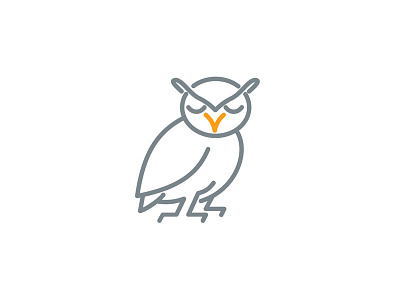Great Horned Owl Mono Line