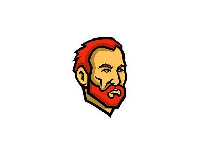 Vincent van Gogh Dutch Painter Mascot head hipster icon impressionist madman mascot painter post impressionist painter red head vincent willem van gogh