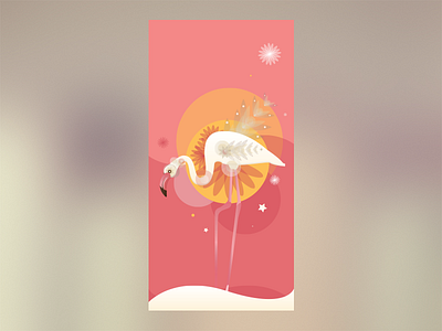 Chinese New Year Red Envelope : Flamingo bird chinese design envelope flamingo graphic illustration money new year red