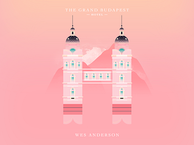 The Grand Budapest Hotel Dropcap architecture building dropcap grand budapest hotel illustration jessica hische lettering monument valley movie skillshare typography wes anderson
