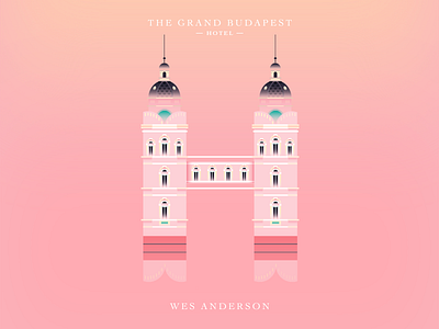 The Grand Budapest Hotel Dropcap 2 architecture building dropcap grand budapest hotel illustration jessica hische lettering monument valley skillshare surreal typography wes anderson