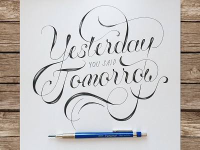 Procrastinators Unite! calligraphy hand lettering lettering pencil sketch typography