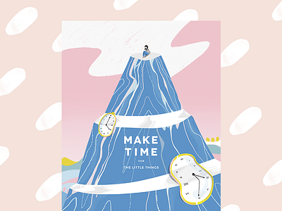 The Glass Quarter Full - Make time for the little things bucketlist clock download drawing hand drawn illustration illustrator sketch time wallpaper watercolor