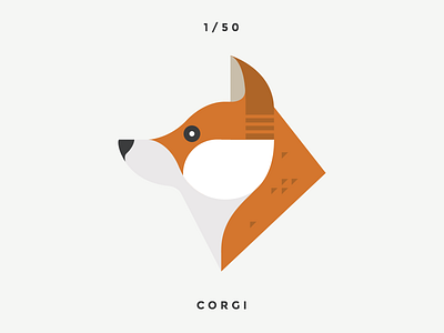 Corgi animal clean corgi dog dogs flat illustration pet pets swiss vector