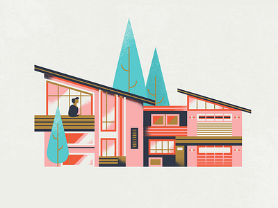 Airbnb 2018 Travel Trends - Nature Lodge airbnb architecture building flat holiday illustration lodge nature outdoor texture travel vector