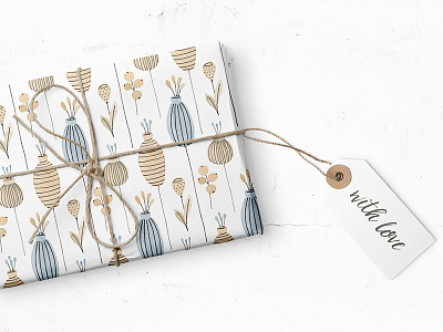 Floral Pattern Wrapping Paper