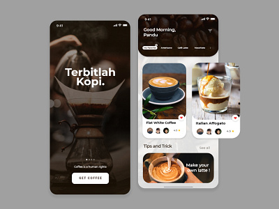 Coffee shop | UI Design adobexd app appdesign mobile app design mobile ui mobileapp ui uidesign uitrend ux